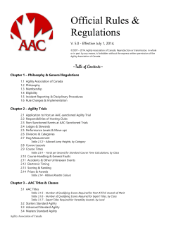 AAC Rules 2014 - Agility Association of Canada