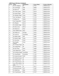 ADB Project Division, Faridabad