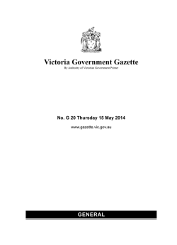 General Gazette Number G20 Dated 15 May 2014