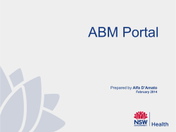ABM Portal - NSW Health