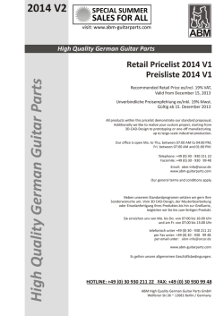 High Quality German Guitar Parts