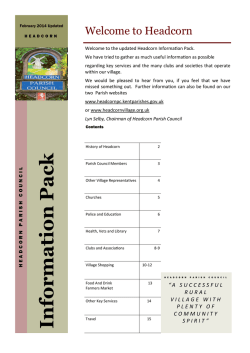 Info rmation P ack - Headcorn Parish Council