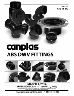 ABS DWV FITTINGS - Canplas Plumbing