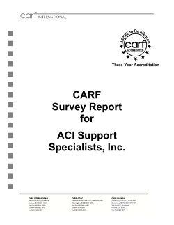 2014 CARF Survey Results - ACI Support Specialists, Inc.