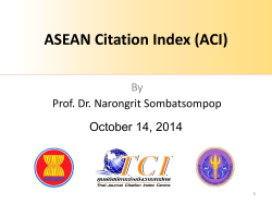 ASEAN Citation Index (ACI)