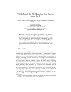 Validation of the ABZ Landing Gear System using