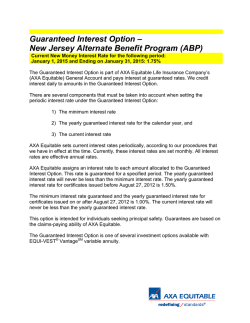 Guaranteed Interest Option &ndash; New Jersey Alternate Benefit