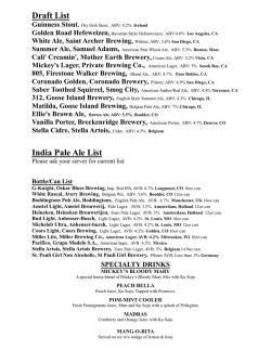 Draft List India Pale Ale List
