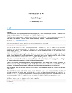 Introduction to R