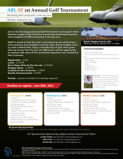 ABL-SF 1st Annual Golf Tournament