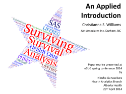 Surviving Survival Analysis – An Applied Introduction