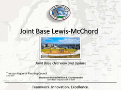 JBLM Presentation - Thurston Regional Planning Council
