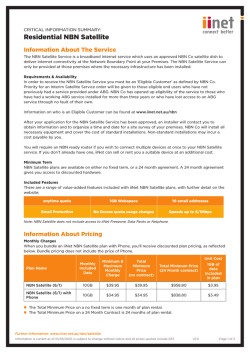 Download the NBN Satellite Critical Information