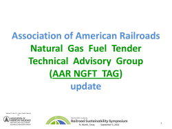 AAR NGFT TAG - Railroad Sustainability Symposium