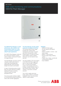 ABB monitoring and communications VSN750 System Monitor