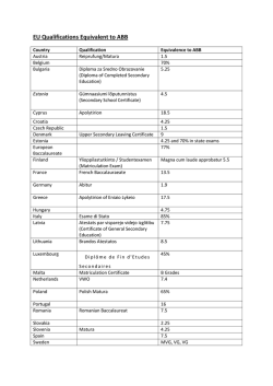 EU Qualifications Equivalent to ABB