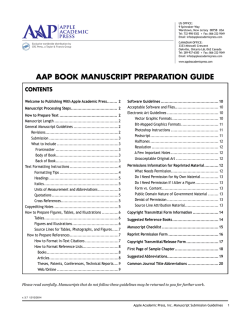 AAP Manuscript Submission Guidelines