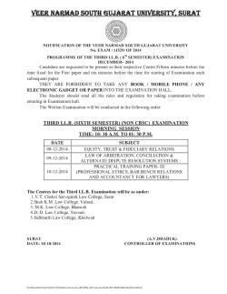 LLB SEM6 - Veer Narmad South Gujarat University