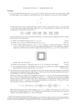 Intelligent Systems I &mdash; Exercise Sheet #12 Sampling 1