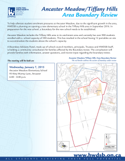 Ancaster Meadow/Tiffany Hills Area Boundary Review