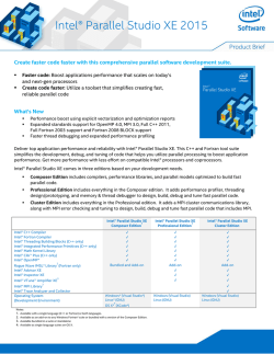 Intel&reg; Parallel Studio XE 2015