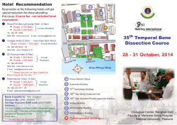 35 th Temporal Bone Dissection Course