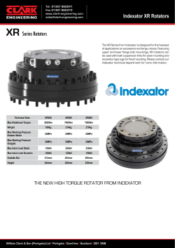 Indexator XR Rotators XR Series Rotators