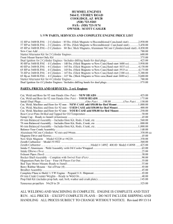 Price List - Hummel Engines