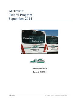 AC Transit Title VI Program September 2014