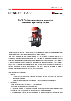 The TP-FX single crank stamping press series