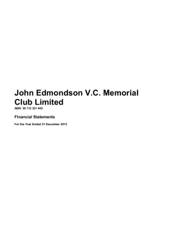 John Edmondson V.C. Memorial Club Limited
