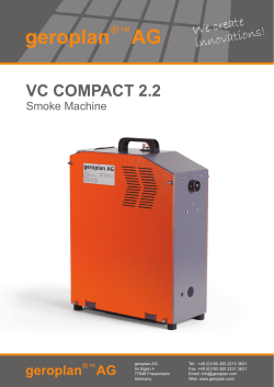 Download VC Compact 2.2 Smoke Machine Brochure