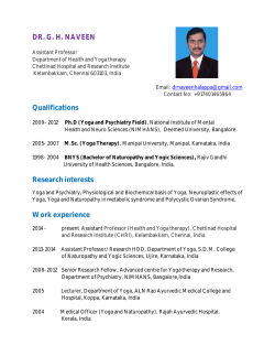 Dr. GH. Naveen - Chettinad Health City Medical Journal