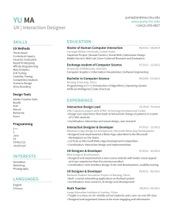 UX | Interaction Designer