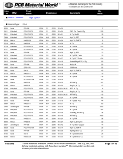 High Tg FR-4 List - PCB Material World