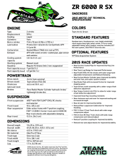 2015 zr 6000 R SX SPEC SHEET