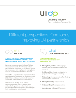 Different perspectives. One focus. Improving U
