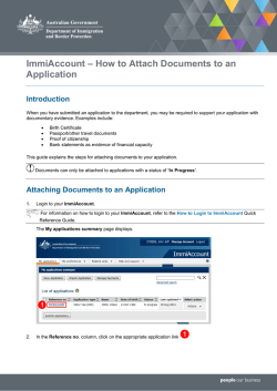 ImmiAccount &ndash; How to Attach Documents to an Application