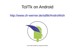 Tcl/Tk on Android