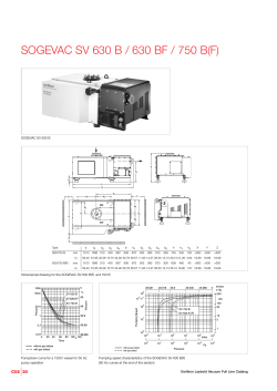 SOGEVAC SV 630 B / 630 BF / 750 B(F)