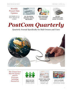 PostCom Quarterly - Association for Postal Commerce