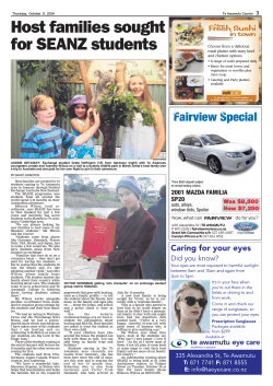 Te Awamutu Courier - October 9th, 2014