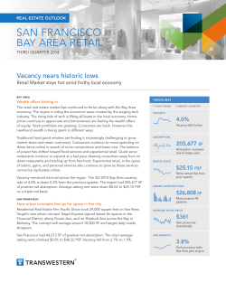 San Francisco Bay Area Retail Outlook - Q3 2014