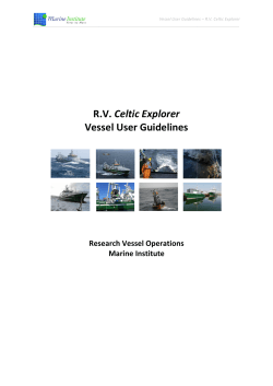 R.V. Vessel User Gui R.V. Celtic Explorer Vessel