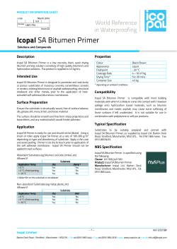 ICO2788 Icopal SA Bitumen Primer Information Sheet