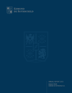 Annual Report 2013 - Edmond de Rothschild