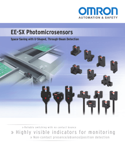 Omron EE-SX Photomicrosensors Brochure