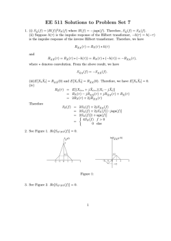 EE 511 Solutions to Problem Set 7