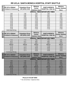 RR UCLA / SANTA MONICA HOSPITAL STAFF SHUTTLE