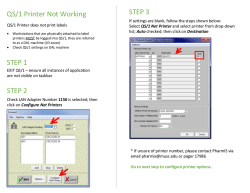 QS/1 Printer Guidelines